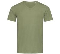 Stedman Ben V-neck For Men Armeegrün ringgesponnene Baumwolle Medium Herren