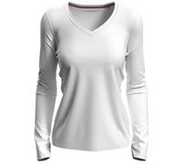 Stedman Claire V-neck Long Sleeve Weiß ringgesponnene Baumwolle Small Damen