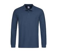 Stedman Polo Long Sleeve Poloshirt mit Rippkragen Herren navy blue L