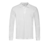 Stedman Polo Long Sleeve Poloshirt mit Rippkragen Herren white S