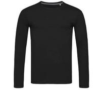 Stedman Clive Long Sleeve Schwarz ringgesponnene Baumwolle Large Herren