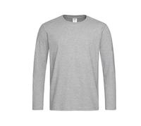 STEDMAN COMFORT-T 185 LONG SLEEVE S GREY HEATHER