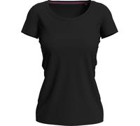 Stedman T-Shirt CLAIRE Rundhals Slim Fit Kurzarm ringgesponnene Baumwolle Damen M Schwarzer Opal
