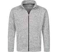 Stedman Herren Strickfleece Jacke Fleece-Jacke ST5850 light grey melange S