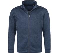 Stedman Herren Strickfleece Jacke Fleece-Jacke ST5850 marina blue melange XXL