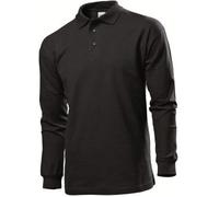 Stedman Polo Long Sleeve Men Schwarz Baumwolle XX-Large Herren