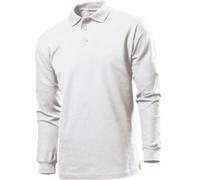Stedman Polo Long Sleeve Men Weiß Baumwolle XX-Large Herren