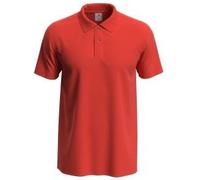 Stedman Polo Men Orange/Rot Baumwolle Large Herren