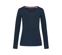 Stedman Stars Damen Long Sleeve V Neck T-Shirt Gr. 42, marineblau