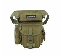 Steel Mule Bauchtasche für Motorrad, taktisch, Militär, wasserdicht, multifunktional, Beintasche mit verstellbaren Trägern, olivgrün, Talla única, Taktische Gürteltasche für Hüften und Beine