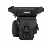 Steel Mule Bauchtasche für Motorrad, taktisch, Militär, wasserdicht, multifunktional, Beintasche mit verstellbaren Trägern, Schwarz , Taktische Gürteltasche für Hüften und Beine