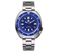 Steeldive SD1970 Taucheruhr 6105 Turtle Captain Willard NH35 Saphir Blau Diver BNIB, Armband