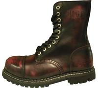 Steels 10 Loch Boots Burgund Rub Off, Grösse 42