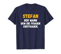 Stefan Tshirt Lustiger Spruch Geburtstag Namen T-Shirt, Herren, Marineblau, L