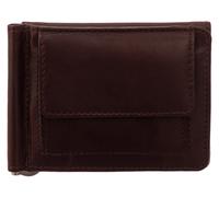 STEFANO Dollarclip 470-032 mit Kartenfächern und Münzfach dunkelbraun