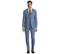 Steffen Klein Herren Anzug - Dreiteiler - Slim Fit - Größe 52 - Business Anzug mit Weste - Elastischer Komfort - Hellblau