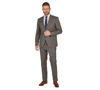 Steffen Klein Herren Anzug elastisch| Business Anzug | Taupe | Regular Fit | Klassischer Stil, Elegant | Bequeme Passform und Professioneller Look | Unvergleichbarer Komfort | Größe: 52