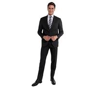 Steffen Klein Herren Anzug - Regular Fit - Größe 106 - Zweiteiler Business Anzug - Elastischer Komfort - Klassischer Schnitt - Schwarz