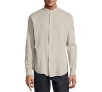 Steffen Klein Herren Hemd Stehbund Leinen-Mix