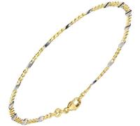 Steg-Panzerarmband 333 Gelbgold massiv 19 cm Gold Armband Goldarmband Karabiner