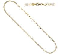 Steg-Panzerkette 333 Gelbgold 3,7 mm 45 cm Gold Kette Halskette Goldkette