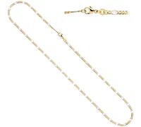 Steg-Panzerkette 333 Gelbgold massiv 2 mm 45 cm Gold Kette Halskette Goldkette