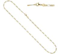 Steg-Panzerkette 333 Gelbgold massiv 2 mm 45 cm Gold Kette Halskette Goldkette