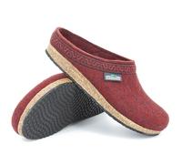 Stegmann Filzclog 108 Comfort – 100% Merino-Wollfilz, flach, dunkelrot (Firebrick) Größe 36