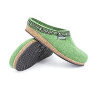 Stegmann 108 Filz-Clogs für Damen & Herren - Pantoffel mit Kork Sohle - Made in Tirol Limegreen, 37