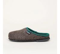 Stegmann 133 Schloßpatschen | Damen Filz-Hausschuh | Farbe anthra/brown | Pantoffel in Größe 44 anthra/brown 44