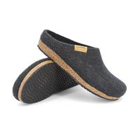 Stegmann 208 Filz-Clog für Damen & Herren aus Merino-Filz - Pantoffel mit Kork-Sohle - Hausschuh Made in Tirol Graphite | 45