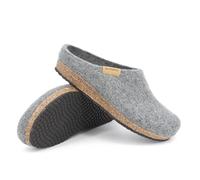 Stegmann 208 Filz-Hausschuh für Damen & Herren aus Merino-Filz Grey, 45