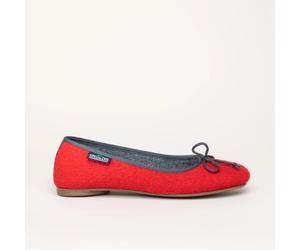 Stegmann 403 Stegmann Ballerina | Damen Filz-Hausschuh | Farbe Rubin/Graumele | Pantoffel in Größe 39 Rubin/Graumele 39