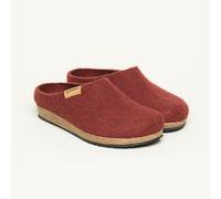 Stegmann Filzpantoffel 208 aus 100% hochwertiger Merino-Wolle - Hausschuhe für Damen & Herren - Pantoffeln mit Komfort-Kork-Sohle dunkelrot 41