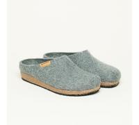 Stegmann Filzpantoffel 208 aus 100% hochwertiger Merino-Wolle - Hausschuhe für Damen & Herren - Pantoffeln mit Komfort-Kork-Sohle grau 40