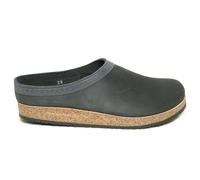 Stegmann Lederclog für Damen & Herren - Hausschuh aus hochwertigem Rindsleder Graphite, 42