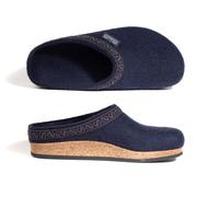 Stegmann 108 Filz-Clogs für Damen & Herren - Pantoffel mit Kork Sohle - Made in Tirol Navy, 43