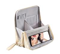 Stehende Make-up-Tasche, tragbarer Kosmetik-Organizer, Kosmetiktasche, Reise-Make-up-Tasche, wasserdichtes Oxford-Gewebe, aufrechter Aufbewahrungskoffer, Reisetasche mit mehreren Fächern für Schule