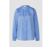 Stehkragen-Bluse aus leichtem Baumwoll-Satin 34 blau 2168775.5141.34