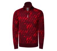 Stehkragen-Pullover mit 1/2 Zipper 2XL