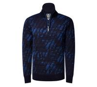 Stehkragen-Pullover mit 1/2 Zipper 3XL