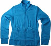 Stehkragen Zip Jacke Damen, Weiß, L