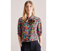 Stehkragenbluse Druck Blau 46 (60.134672-0019-46)