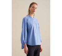 Stehkragenbluse Uni Blau 48 (60.135253-0014-48)