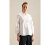 Stehkragenbluse Uni Weiß 46 (60.135253-0001-46)
