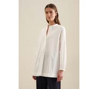 Stehkragenbluse Uni Weiß 48 (60.132933-0001-48)
