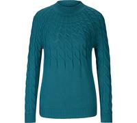 Strickpullover HEINE "Pullover", Damen, Gr. 36, bunt (aquapetrol), 50% Baumwolle, 50% Polyacryl, unifarben, Pullover Strickpullover (72543157-36) aquapetrol