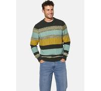 Stehkragenpullover BABISTA "Pullover TESSIBOSO", Herren, Gr. L, grün (oliv gestreift), Obermaterial: 100% Baumwolle CO., Pullover Stehkragenpullover (93029862-L) oliv gestreift