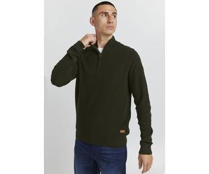 Stehkragenpullover BLEND "BL Pullover BHCodford half-zipp", Herren, Gr. XXL, braun, Strick, Obermaterial: 100% Baumwolle, unifarben, normal normal, hoch geschlossener Ausschnitt, Pullover Stehkragenpu