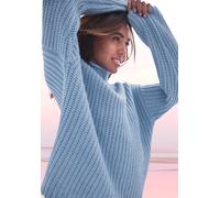 BUFFALO Stehkragenpullover Damen blau meliert Gr.36/38